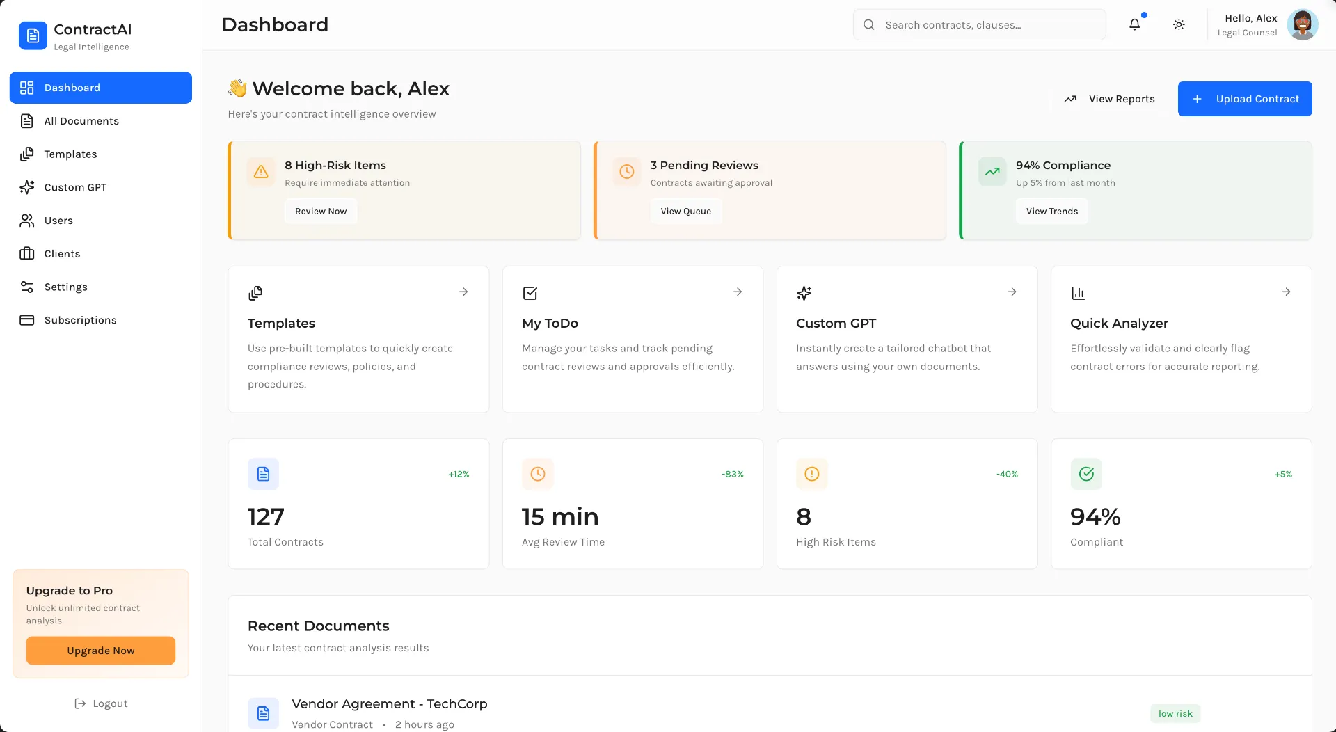 ContractAI – Documents Intelligence Platform